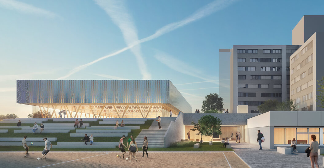 Rendering Ballspielhalle HTL Hollabrunn