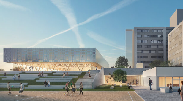Rendering Ballspielhalle HTL Hollabrunn
