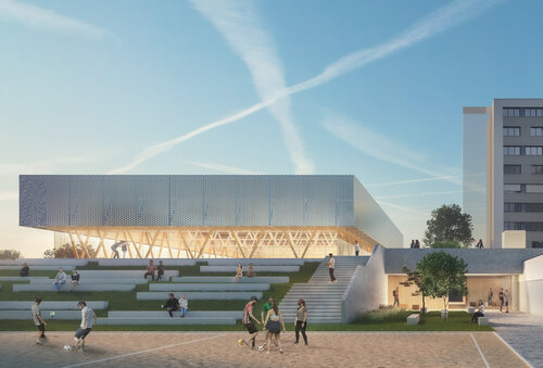 Rendering Ballspielhalle HTL Hollabrunn