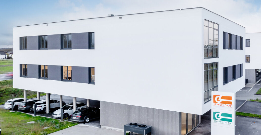 Neuer Bürostandort von Leyrer + Graf und Graf‑Holztechnik in Marchtrenk